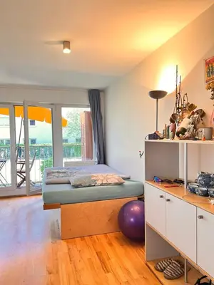 Ein Bett oder Betten in einem Zimmer der Unterkunft Wonderful apartment with SAUNA