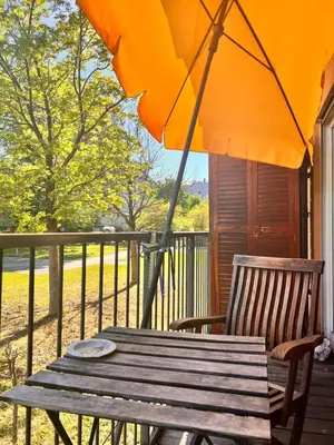 Ein Balkon oder eine Terrasse in der Unterkunft Wonderful apartment with SAUNA