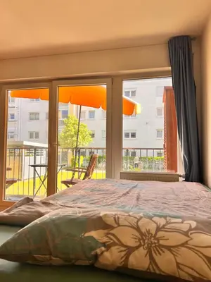 Ein Bett oder Betten in einem Zimmer der Unterkunft Wonderful apartment with SAUNA