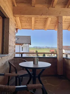 Ein Balkon oder eine Terrasse in der Unterkunft Antdorf Chalet