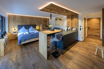 Ein Bett oder Betten in einem Zimmer der Unterkunft Fauken-Stüberl