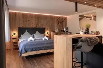 Ein Bett oder Betten in einem Zimmer der Unterkunft Fauken-Stüberl