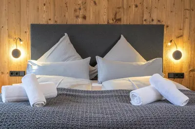 Ein Bett oder Betten in einem Zimmer der Unterkunft Fauken-Stüberl