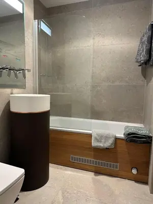 Ein Badezimmer in der Unterkunft Neues Appartement Helena