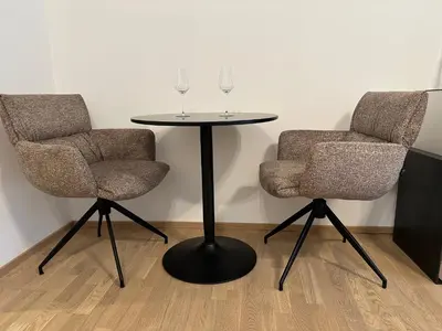 Ein Sitzbereich in der Unterkunft Neues Appartement Helena