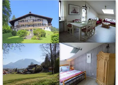 Ein allgemeiner Bergblick oder ein Berglick von der Ferienwohnung aus