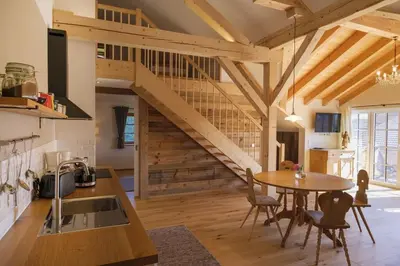 Küche/Küchenzeile in der Unterkunft Ferienwohnung Singer