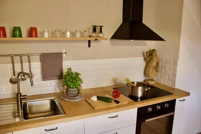 Küche/Küchenzeile in der Unterkunft Ferienwohnung Singer