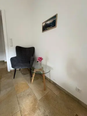 Ein Sitzbereich in der Unterkunft Landhaus Eugenie