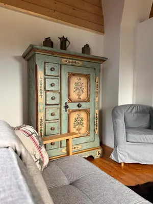Ein Sitzbereich in der Unterkunft Haus Bartenschlager