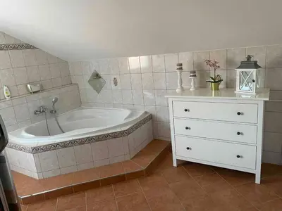 Ein Badezimmer in der Unterkunft Ferienwohnung Alpenblick