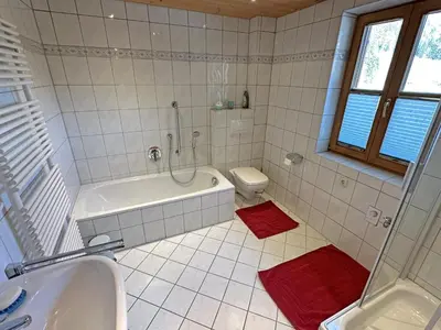 Ein Badezimmer in der Unterkunft Ferienhaus Labenbach