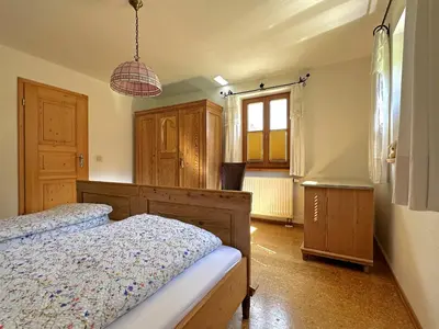 Ein Bett oder Betten in einem Zimmer der Unterkunft Ferienhaus Labenbach