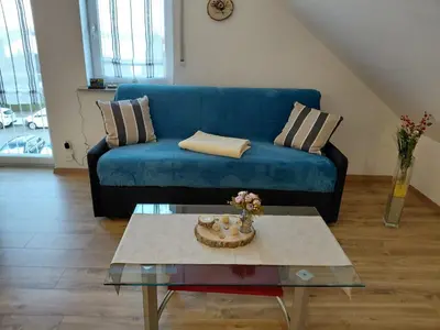 Ein Sitzbereich in der Unterkunft Hinter-Apartments-Nord