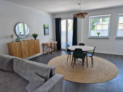 Ein Sitzbereich in der Unterkunft Suite 1 - Apartments am Schloss
