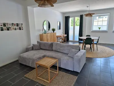 Ein Sitzbereich in der Unterkunft Suite 1 - Apartments am Schloss