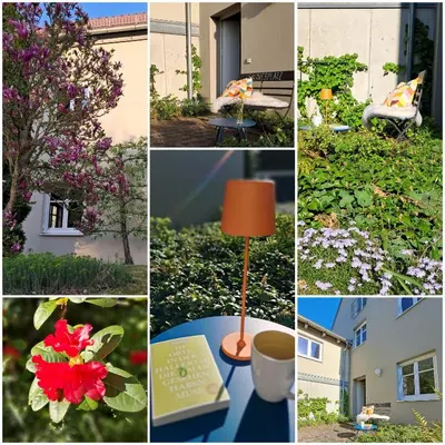 Ein Garten an der Unterkunft Holledauer Hopfakammerl