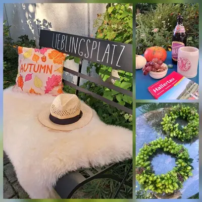 Ein Garten an der Unterkunft Holledauer Hopfakammerl