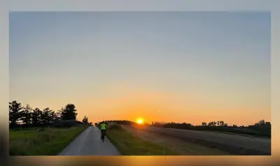 Blick auf den Sonnenuntergang/Sonnenaufgang von der Ferienwohnung aus oder aus der Nähe