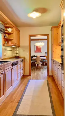 Küche/Küchenzeile in der Unterkunft Panorama 17 - Einzigartige Ferienwohnung am Tegernsee