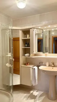 Ein Badezimmer in der Unterkunft Panorama 17 - Einzigartige Ferienwohnung am Tegernsee