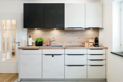 Küche/Küchenzeile in der Unterkunft FENJOY Ferienapartments Bernau am Chiemsee