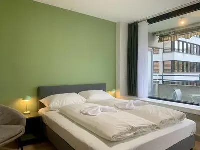 Ein Bett oder Betten in einem Zimmer der Unterkunft Apartment in central location with free parking space