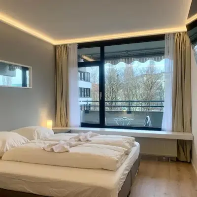 Apartment in central location with free parking space