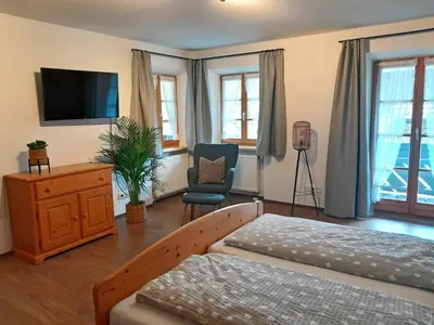 Ein Bett oder Betten in einem Zimmer der Unterkunft Bauernhof Landsamer