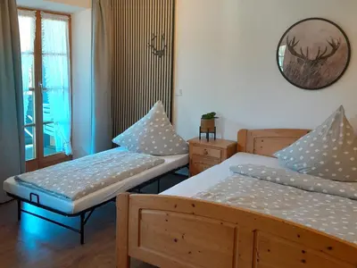 Ein Bett oder Betten in einem Zimmer der Unterkunft Bauernhof Landsamer