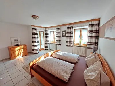 Ein Bett oder Betten in einem Zimmer der Unterkunft Bauernhof Landsamer
