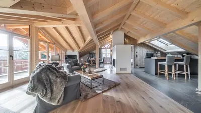 Küche/Küchenzeile in der Unterkunft Alpenchalet am Hirschbach