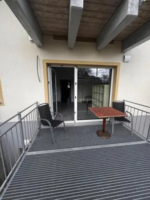 Ein Balkon oder eine Terrasse in der Unterkunft Bade Apartments Steinhöring
