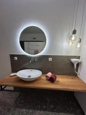 Ein Badezimmer in der Unterkunft Ferienwohung Dennabruck mit Whirlpool