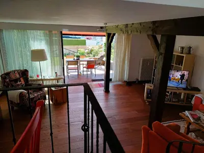 TV/Unterhaltungsangebot in der Unterkunft Ferienhaus Berge und See mit Whirlpool und Sauna