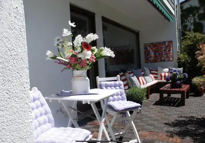 Ein Garten an der Unterkunft Ferienhaus Pietsch