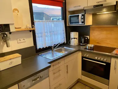 Küche/Küchenzeile in der Unterkunft Ferienhaus-31 in Lechbruck am See, 4 Sterne zertifiziert, Allgäu