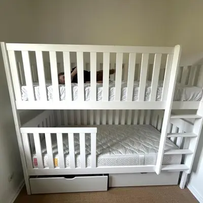 Ein Bett oder Betten in einem Zimmer der Unterkunft Haus am Bach