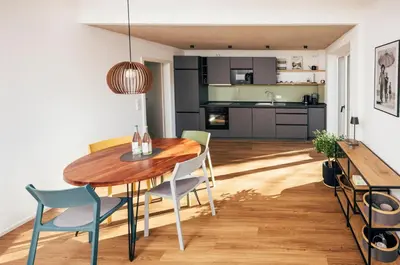 Küche/Küchenzeile in der Unterkunft Ferienwohnung Heberle