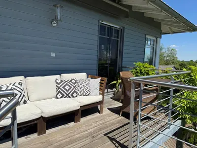 Ein Balkon oder eine Terrasse in der Unterkunft Wohlfühldomizil