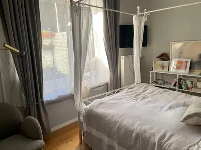 Ein Bett oder Betten in einem Zimmer der Unterkunft Ferienwohnung Reeker