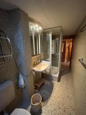 Ein Badezimmer in der Unterkunft Ferienwohnung auf der Bürg