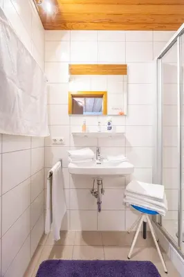 Ein Badezimmer in der Unterkunft Ferienwohnung Bernauer Ache