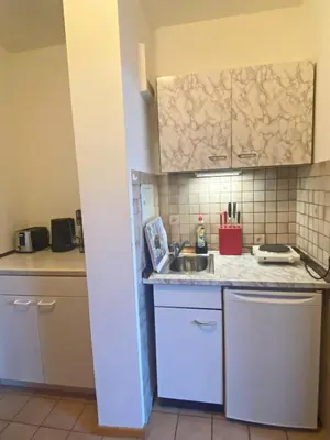 Küche/Küchenzeile in der Unterkunft Gschwendtnerhof App24 Nöthen