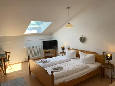 Ein Bett oder Betten in einem Zimmer der Unterkunft Gschwendtnerhof App24 Nöthen
