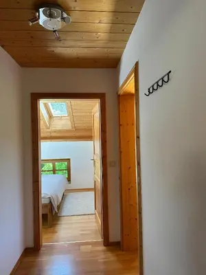 Ein Bett oder Betten in einem Zimmer der Unterkunft Ferienwohnung Göttersberg