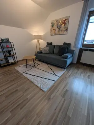 Ein Sitzbereich in der Unterkunft Gemütlich wohnen mit toller Aussicht