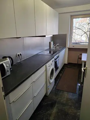 Küche/Küchenzeile in der Unterkunft Finest Apartment near BMW