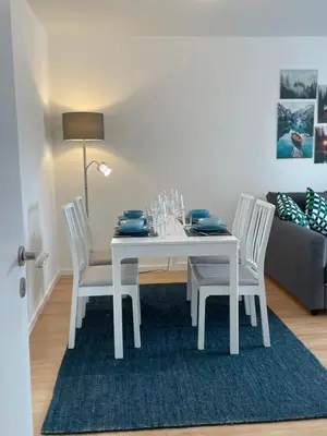 Ein Sitzbereich in der Unterkunft City-Apartment mit Theaterblick