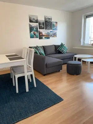 Ein Sitzbereich in der Unterkunft City-Apartment mit Theaterblick